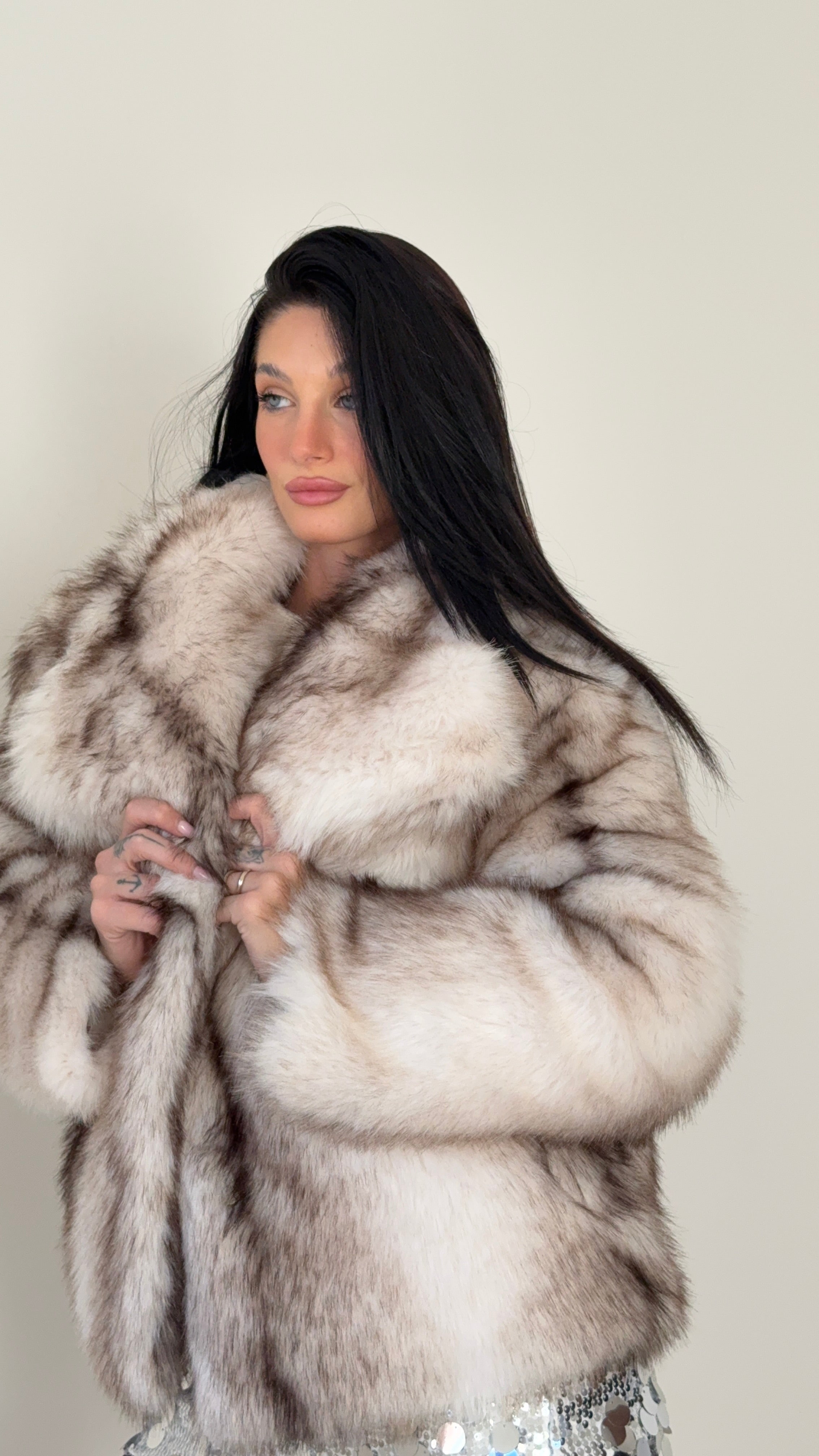 Eco-pelliccia Panna Sfumata