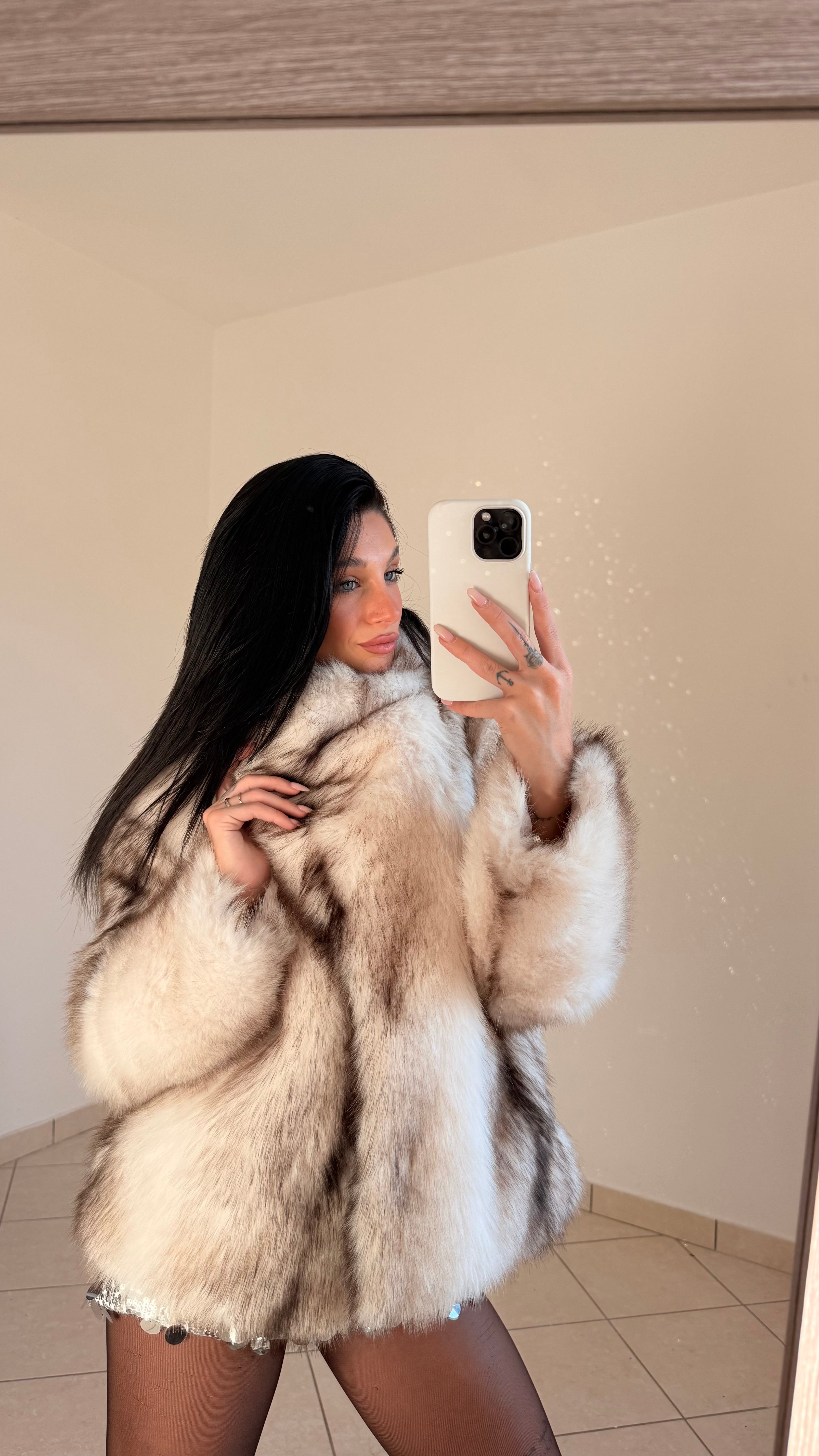 Eco-pelliccia Panna Sfumata