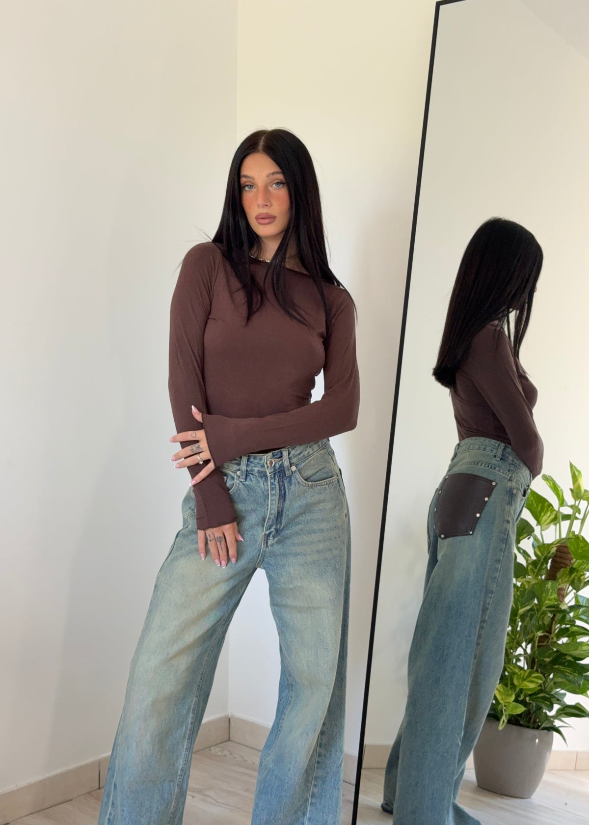 Maglia Adèle Marrone