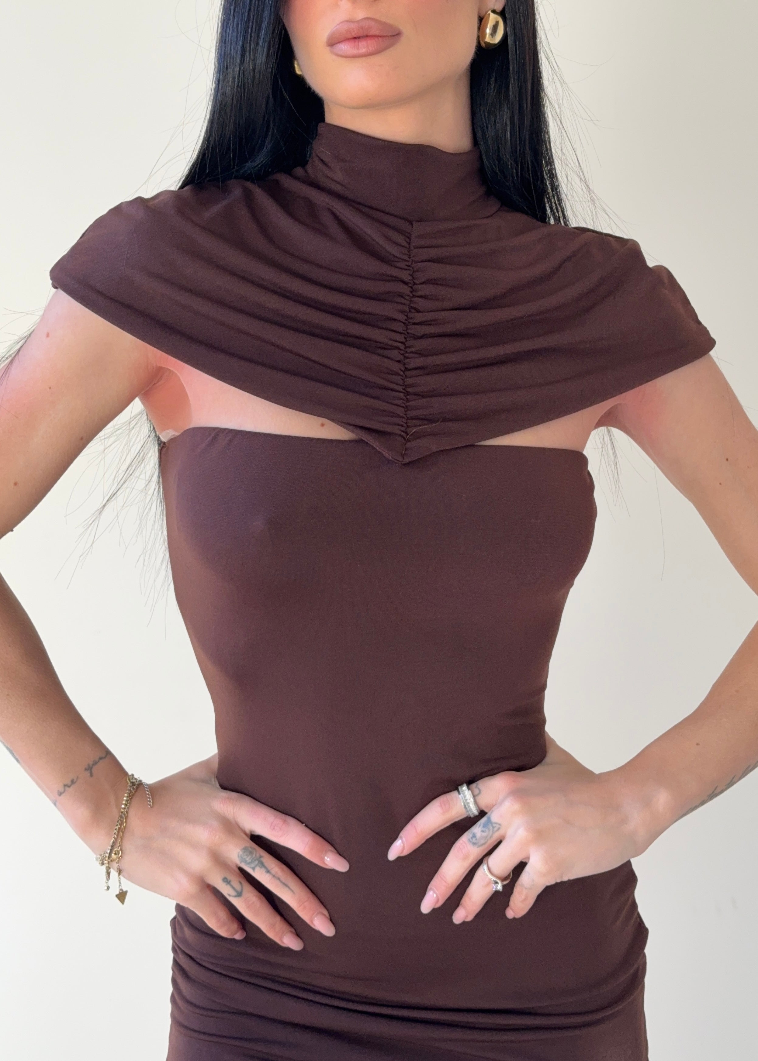 Mini Dress Essential Brown