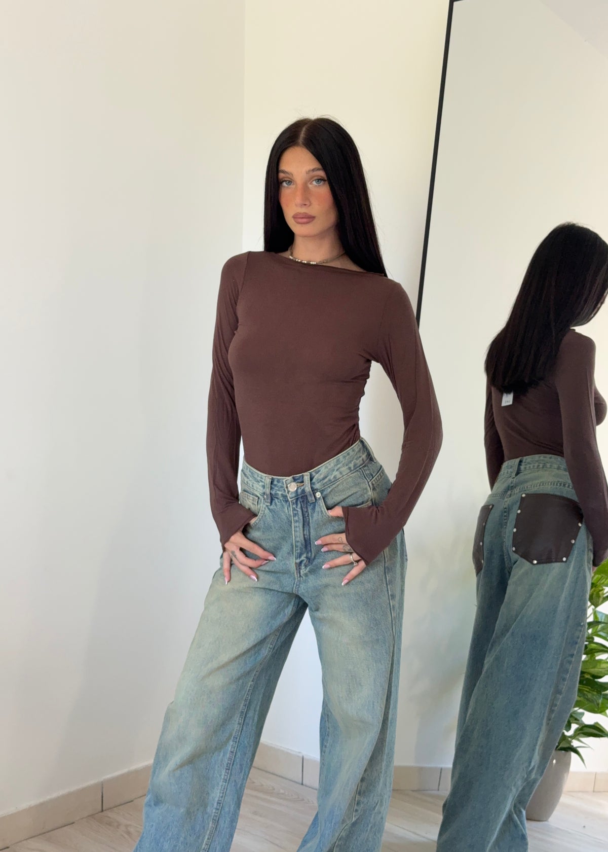 Maglia Adèle Marrone