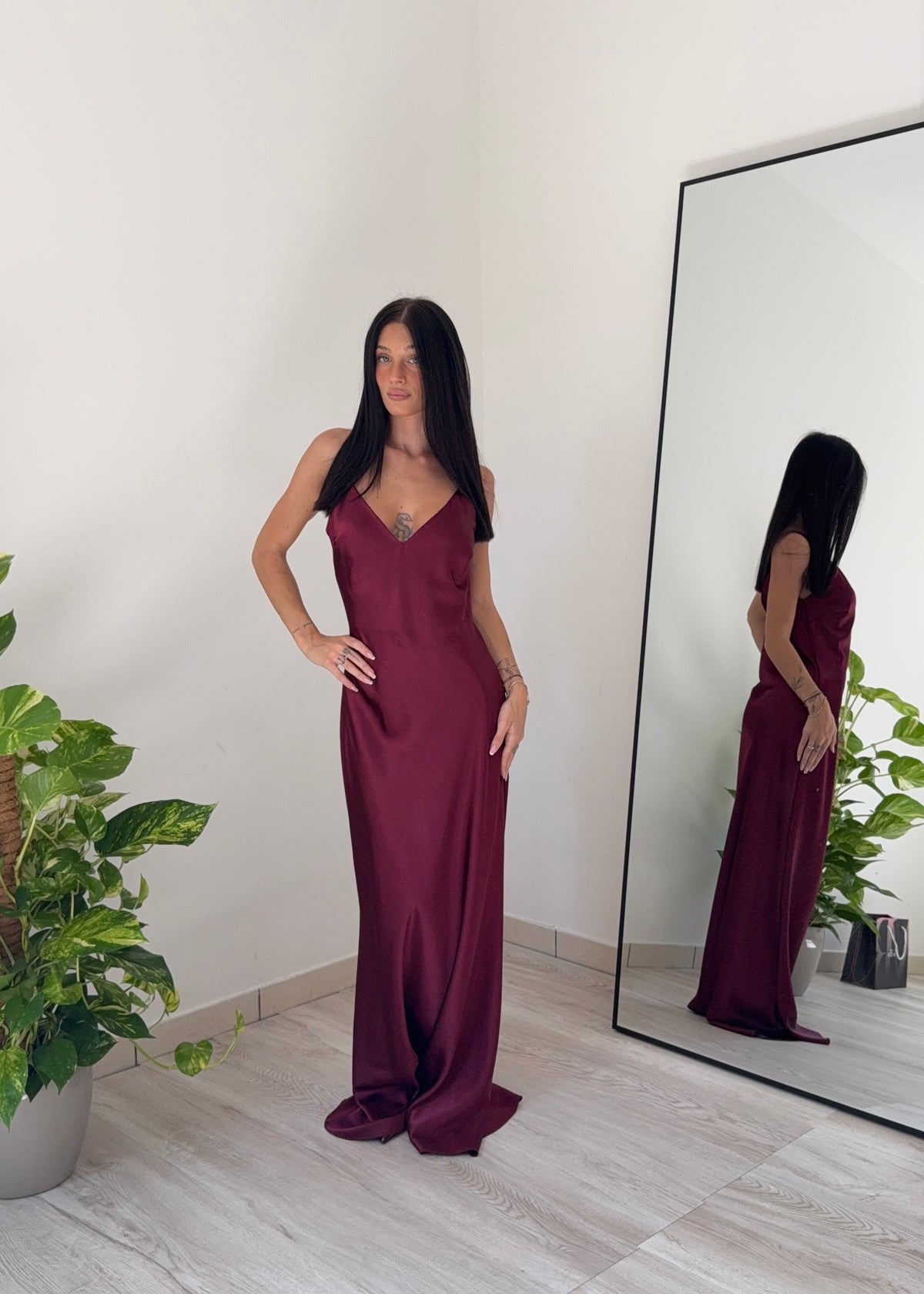 Abito Aurora bordeaux