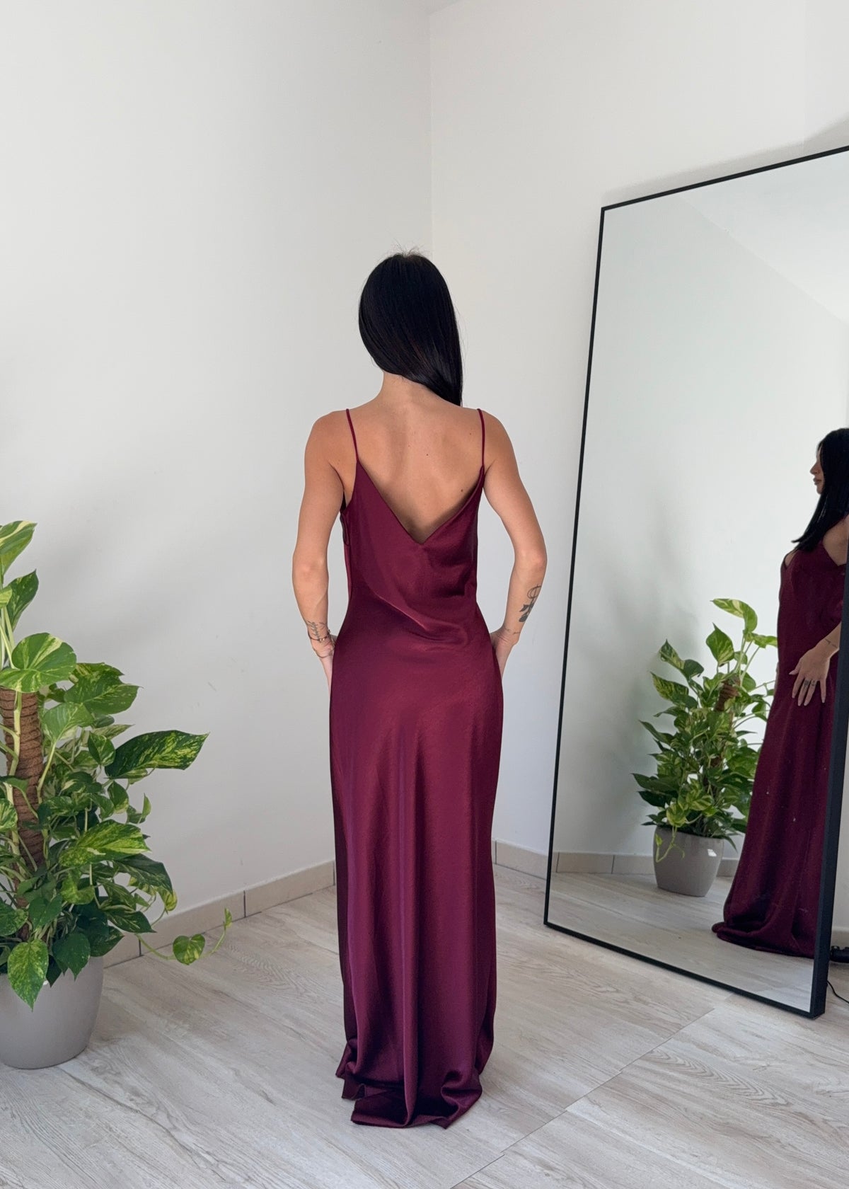 Abito Aurora bordeaux