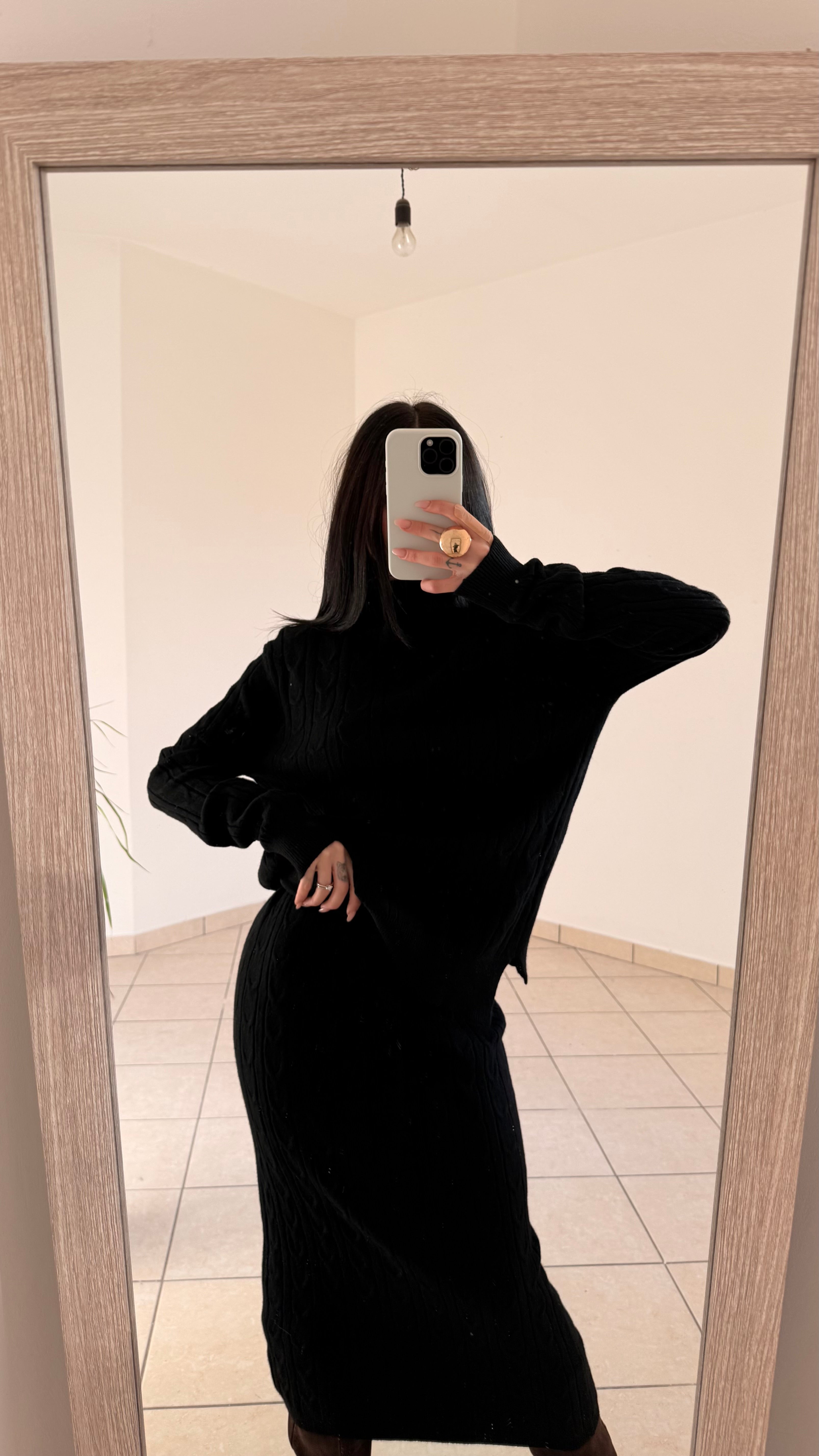 Set Treccia In maglia Nero