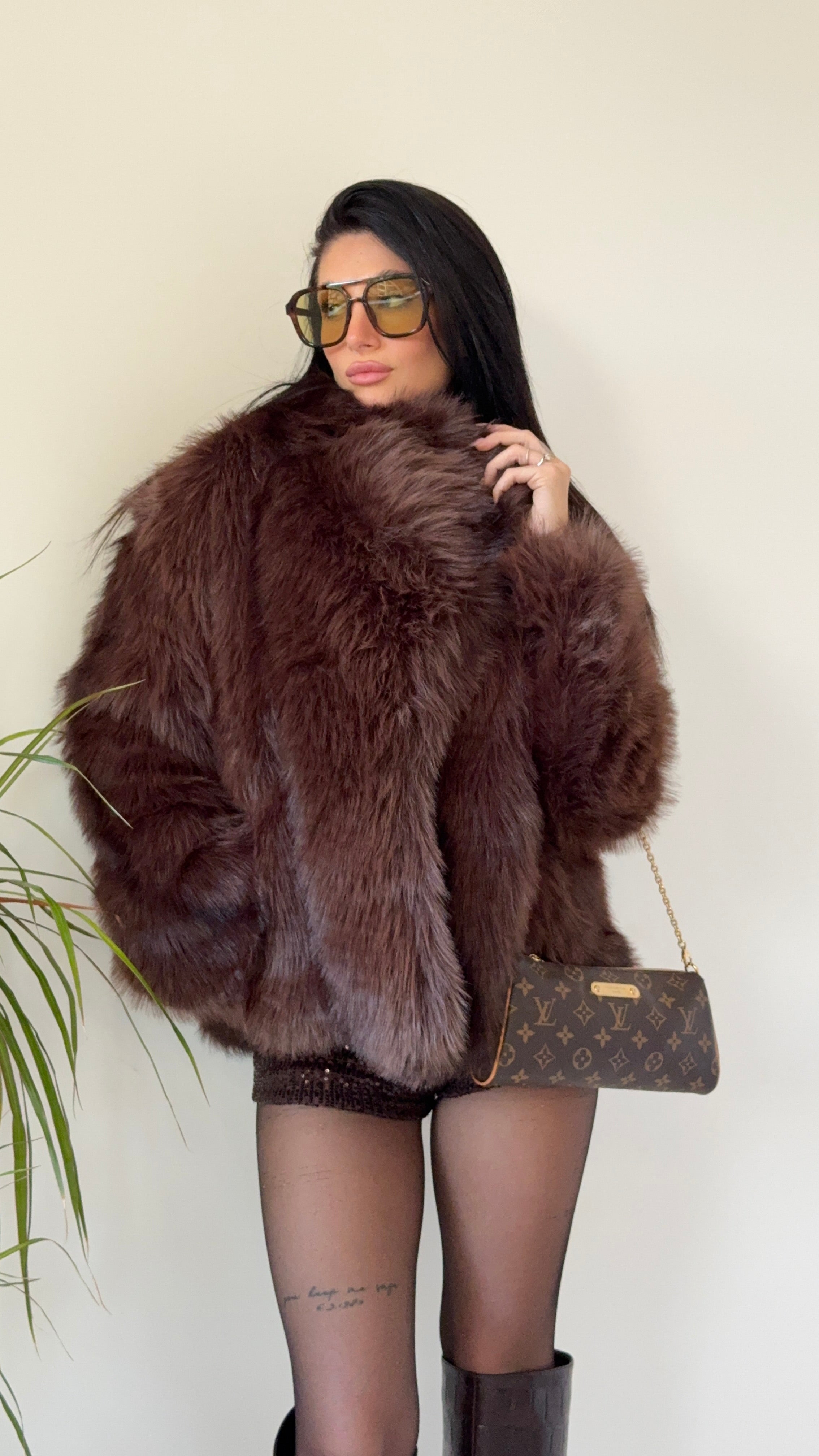 Eco-Pelliccia Marrone