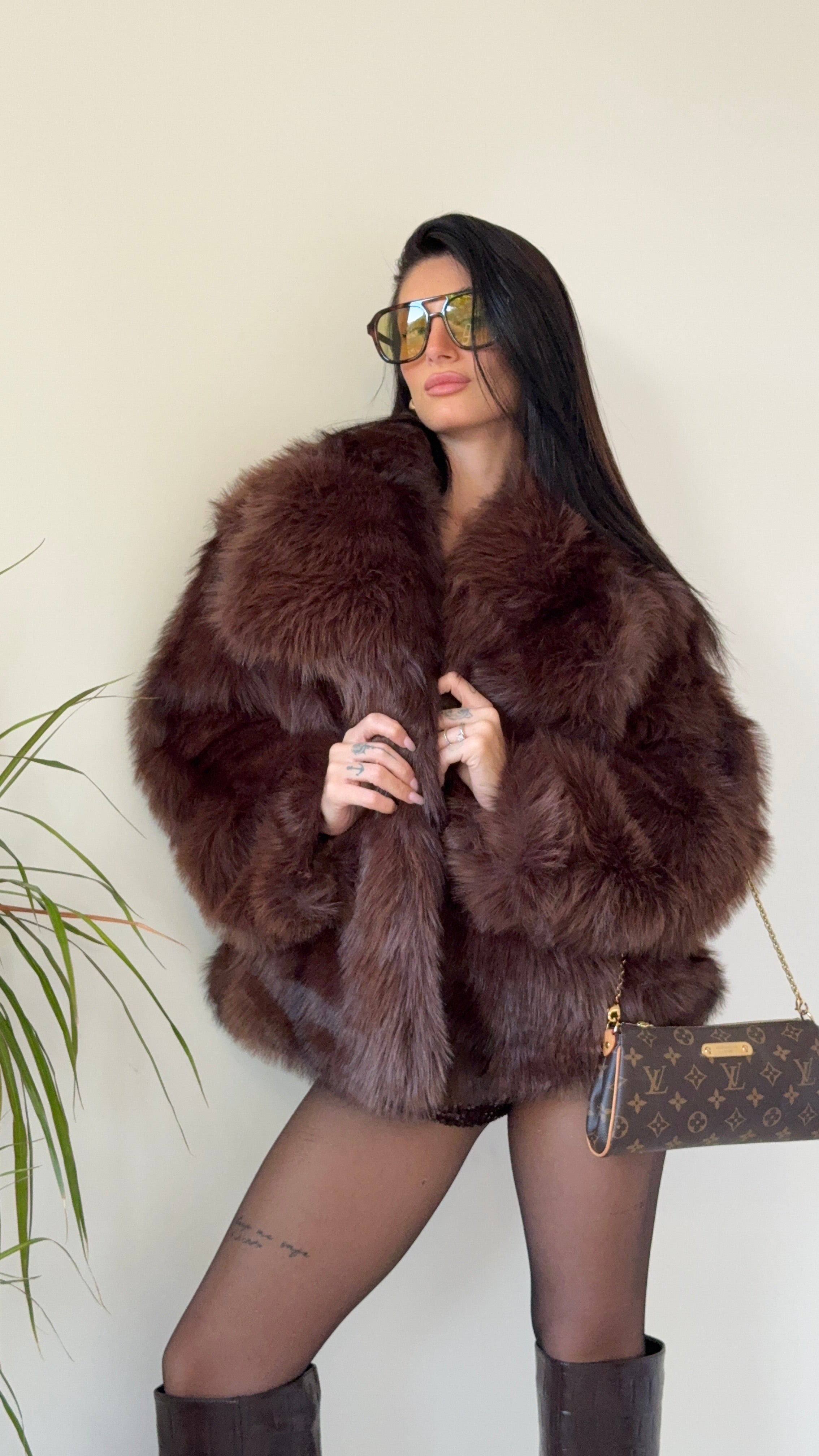 Eco-Pelliccia Marrone