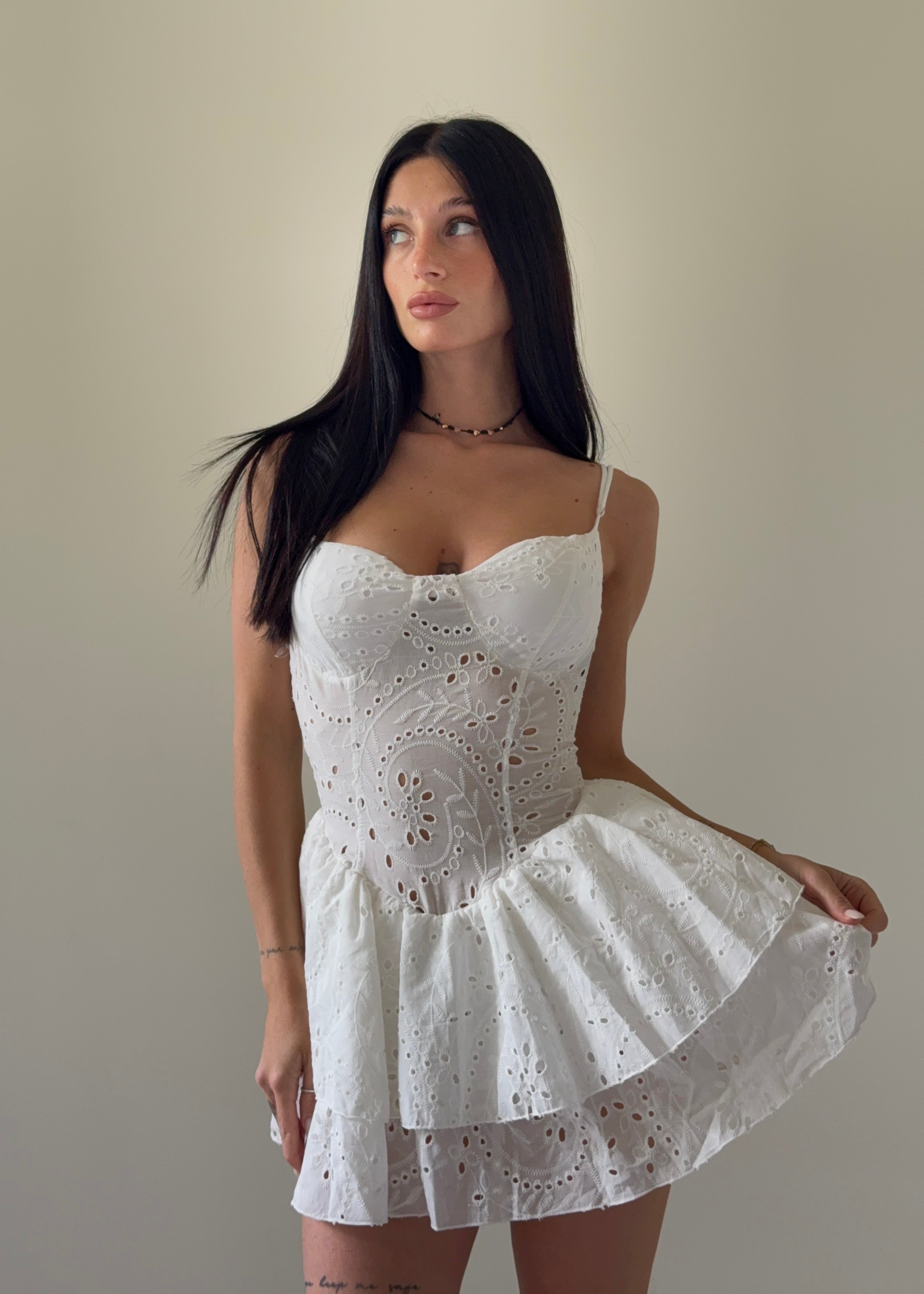 Abito Daisy Bianco