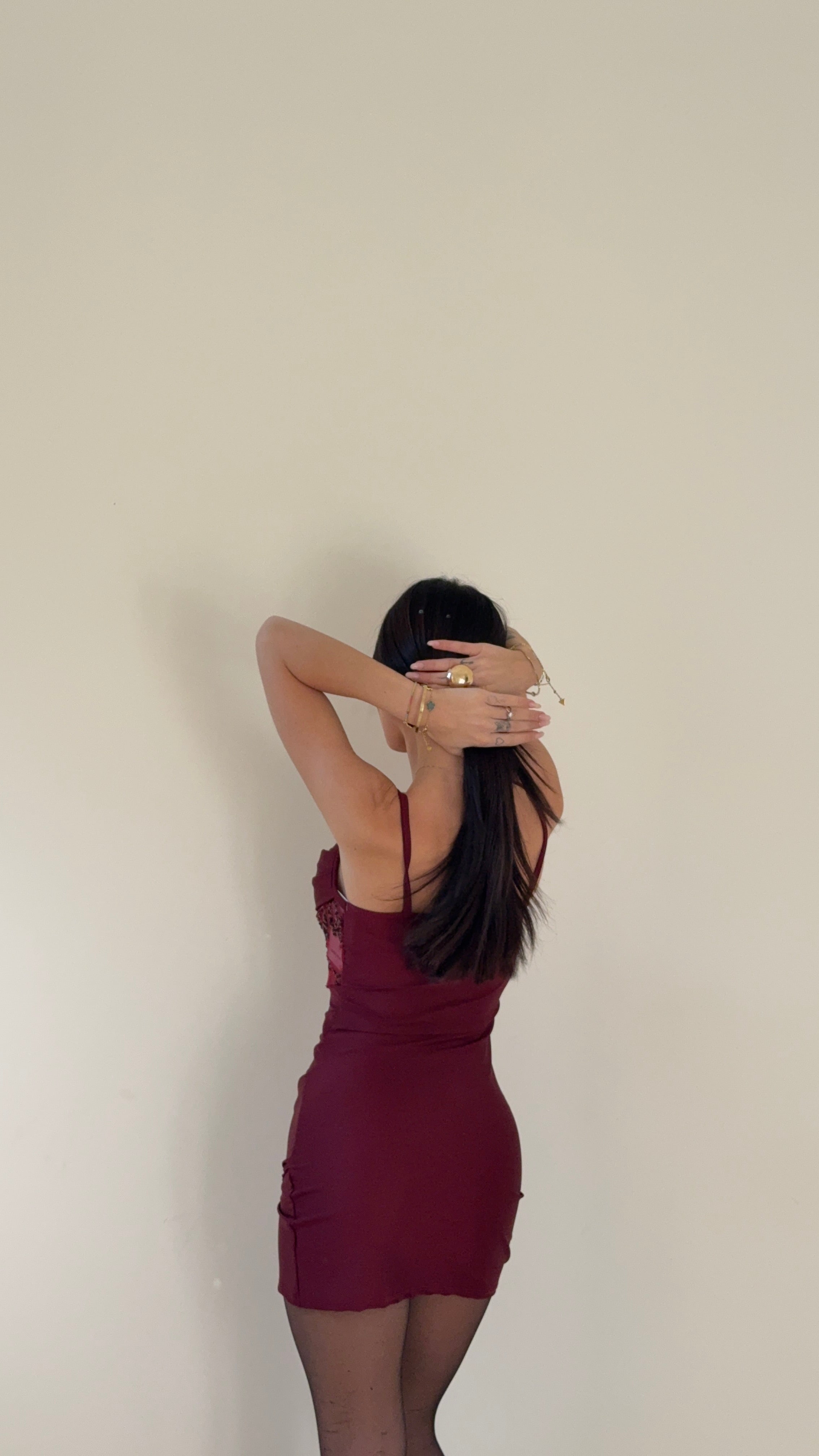 Mini Dress Bordeaux