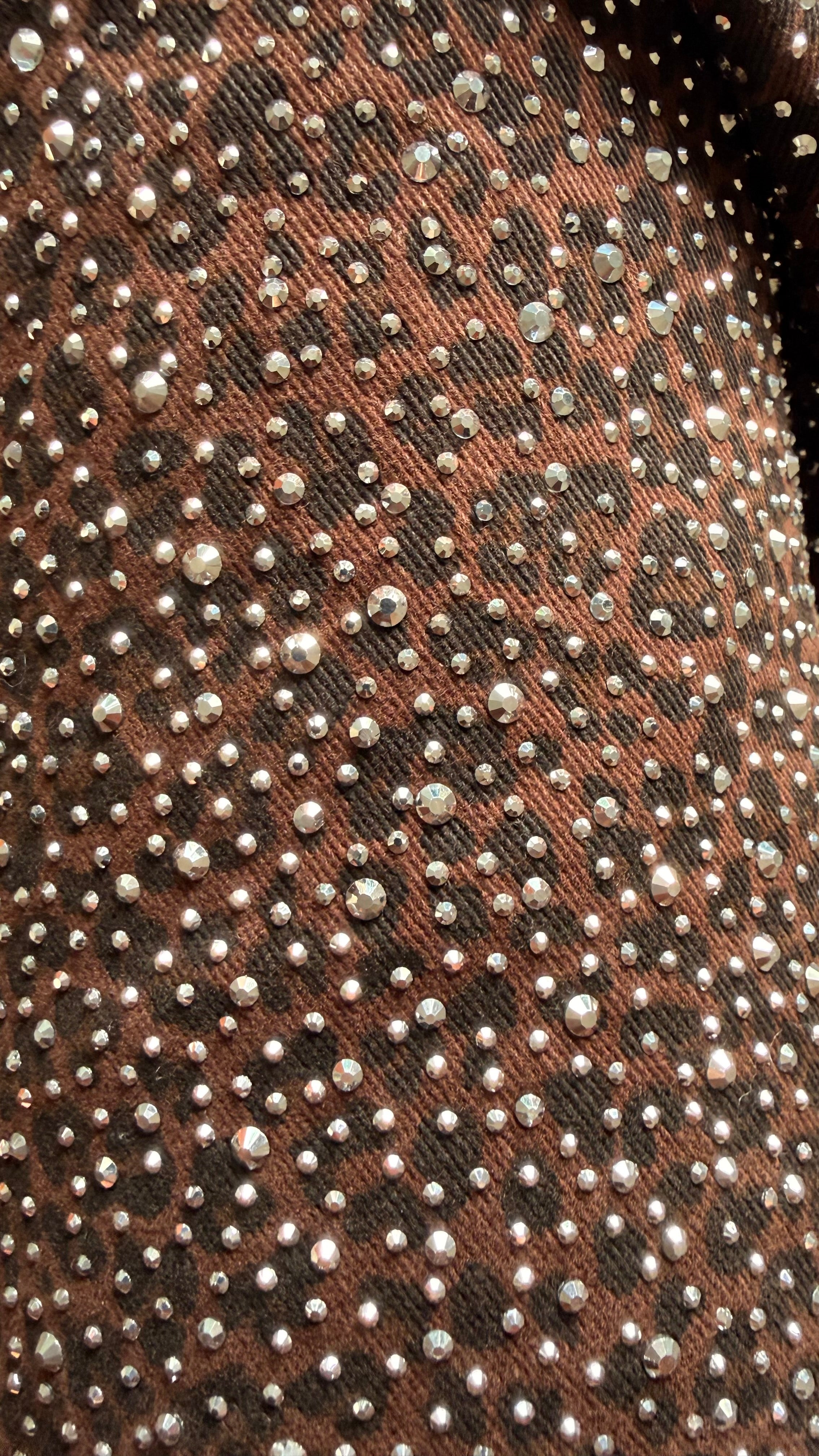 Jeans Maculato con Brillantini