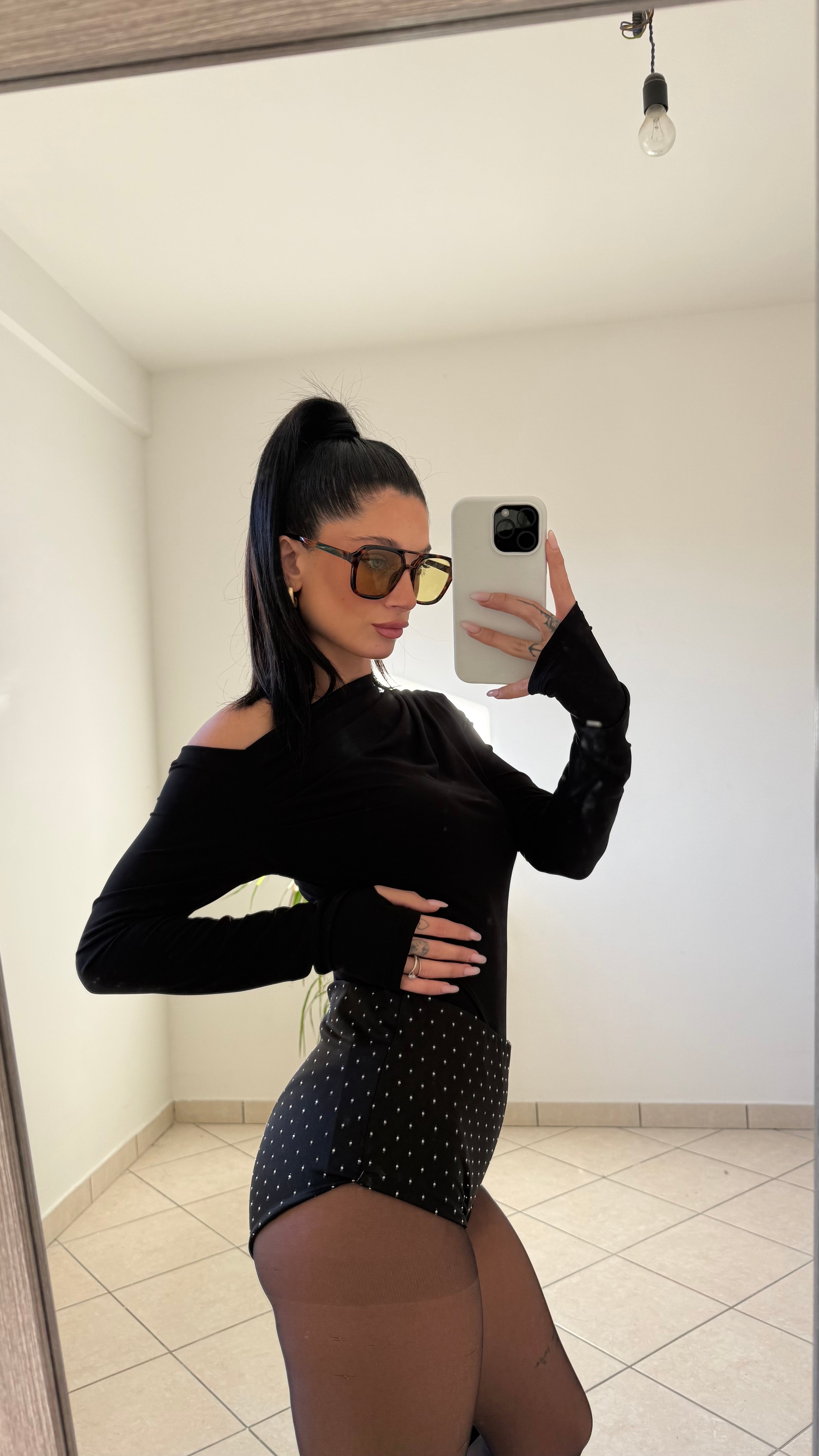 Coulotte Nera Brillantinata