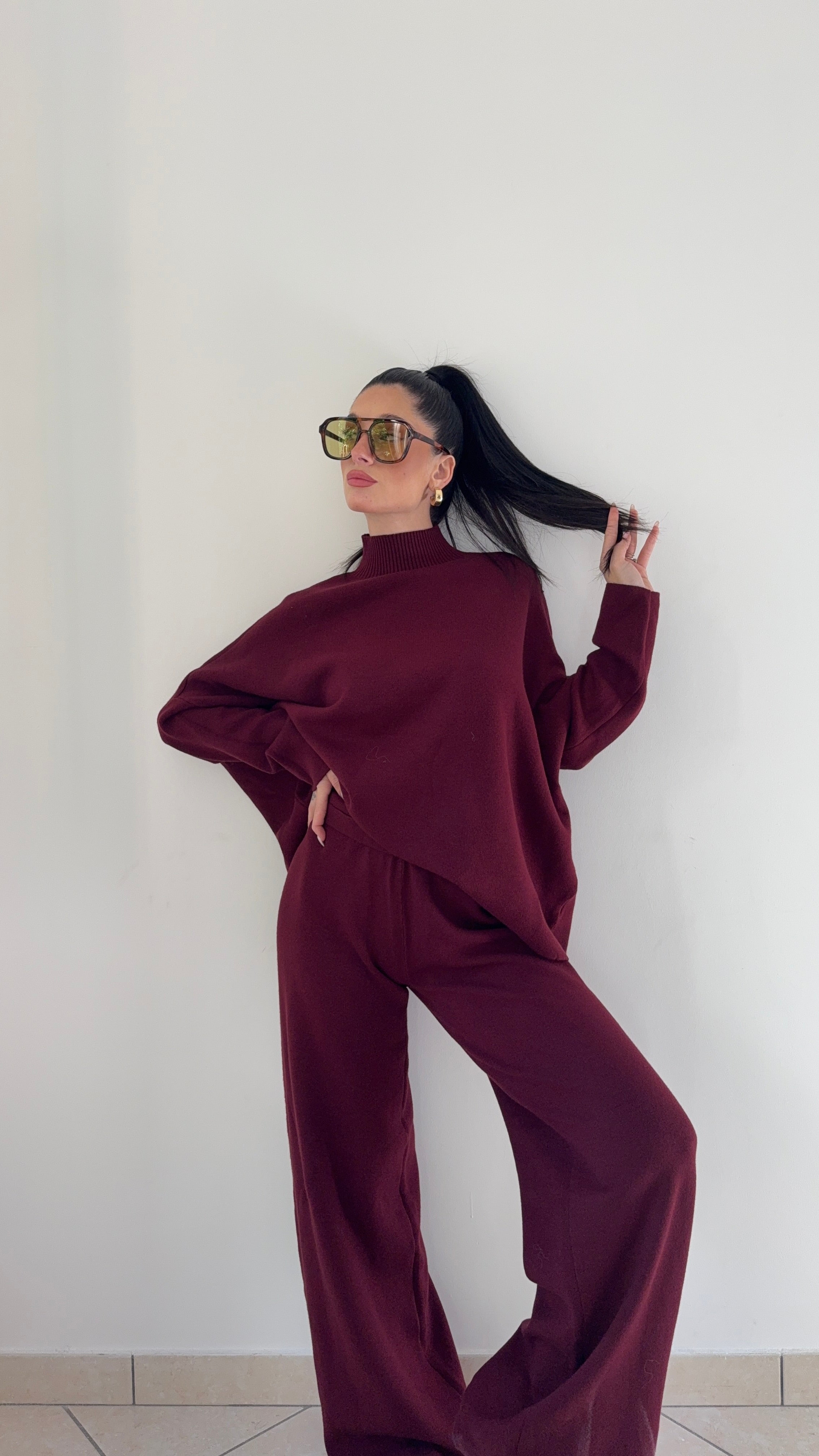 Set In Maglia Bordeaux