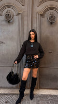 Black Sequin Skirt