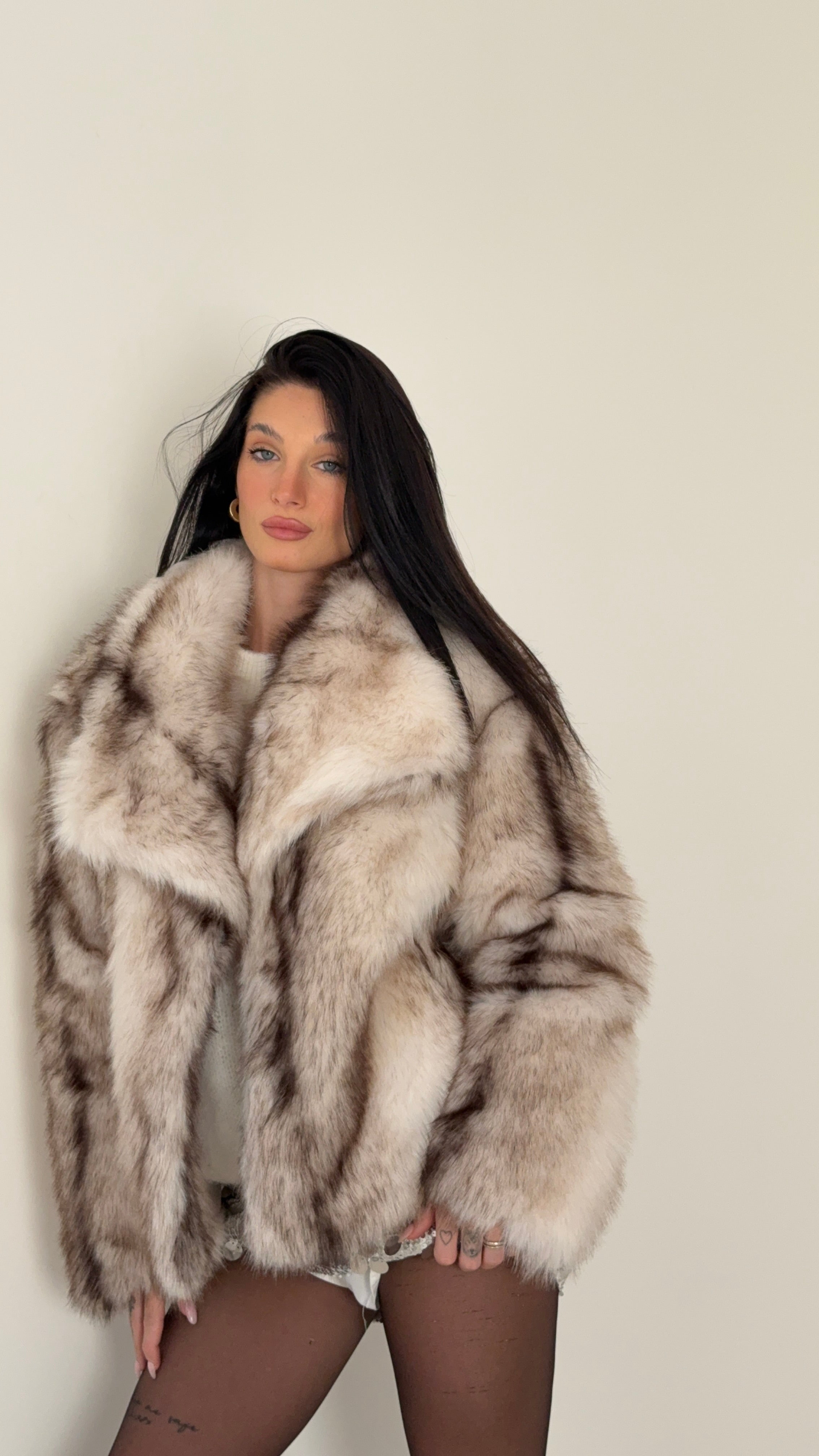 Eco-pelliccia Panna Sfumata