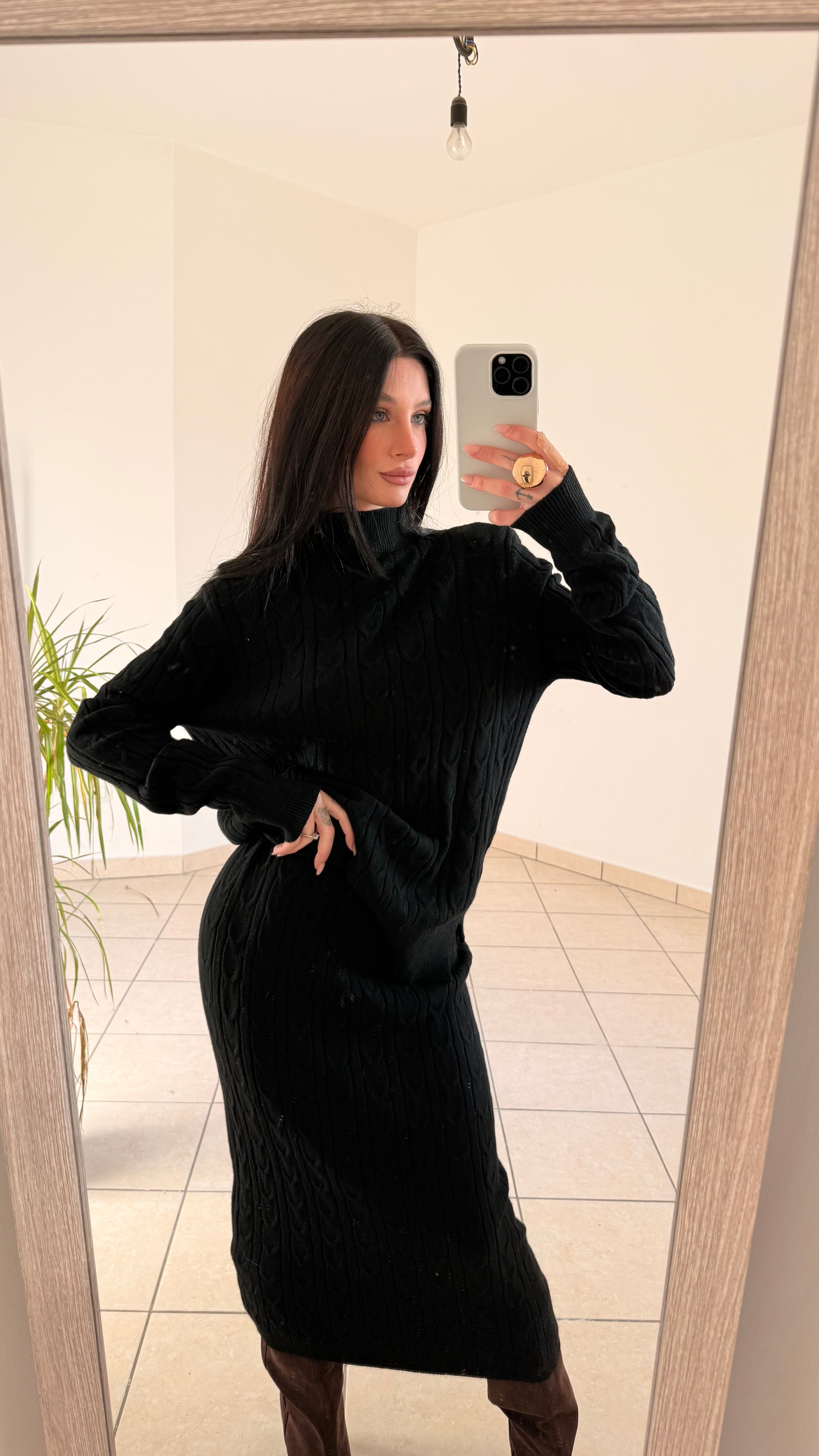 Set Treccia In maglia Nero